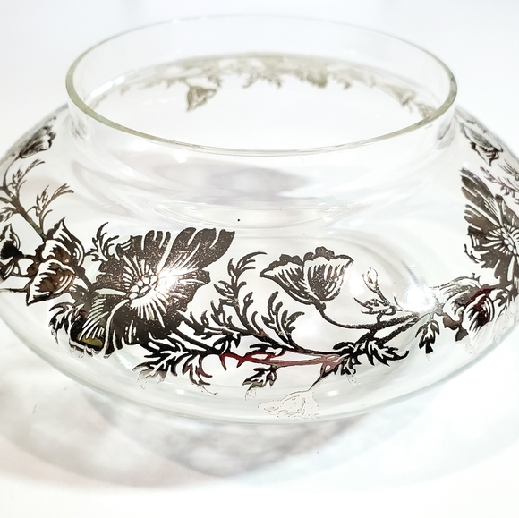 Vintage Sterling City Glass Co Sterling On Crystal Flanders Poppy Design Vase - Picture 2 of 12